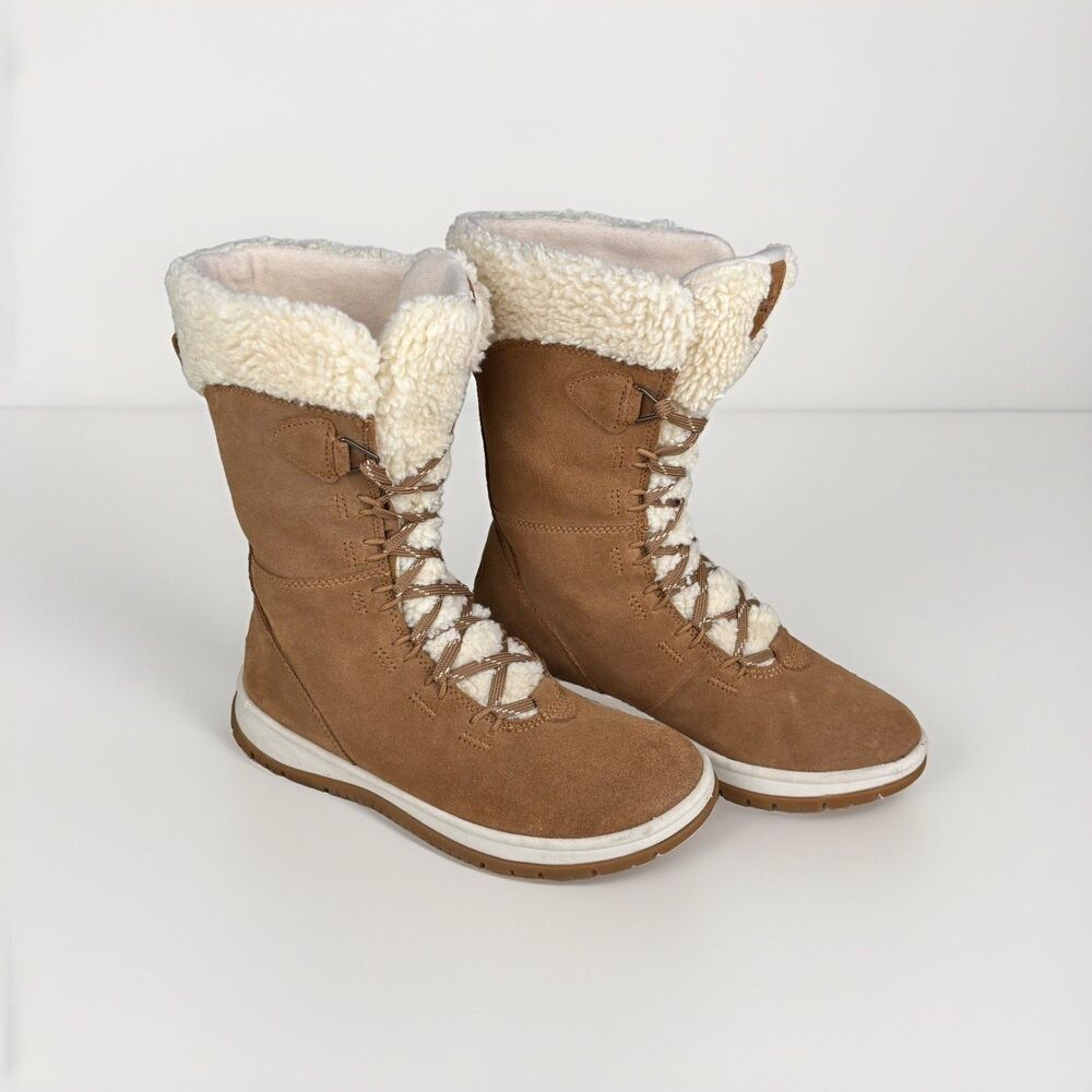 UGG Lakesider Tall Lace Women's Waterproof Suede Winter Boots Chestnut Size 6.5